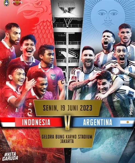 jadwal pertandingan indonesia vs argentina